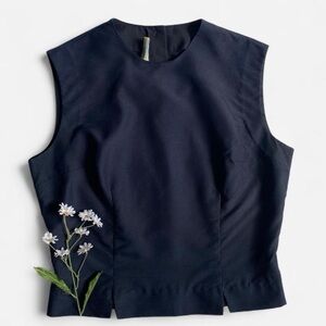 Vintage 60s navy blue sleeveless top